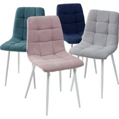 Стул CHILLI UF860-04B сиреневый, ткань/ белый каркас М-City в Заречном - zarechnyy.mebel24.online | фото 2