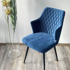Стул HERMAN 360 град. СИНИЙ #29, велюр / черный каркас М-City в Заречном - zarechnyy.mebel24.online | фото