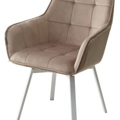 Стул MAVERICK 360 град. поворот. BLUVEL-40 BEIGE/ белый каркас, М-City в Заречном - zarechnyy.mebel24.online | фото