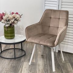 Стул MAVERICK 360 град. поворот. BLUVEL-40 BEIGE/ белый каркас, М-City в Заречном - zarechnyy.mebel24.online | фото 2