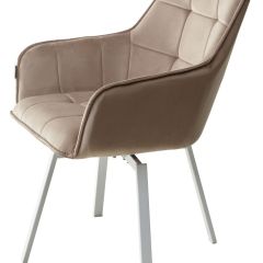 Стул MAVERICK 360 град. поворот. BLUVEL-40 BEIGE/ белый каркас, М-City в Заречном - zarechnyy.mebel24.online | фото 8