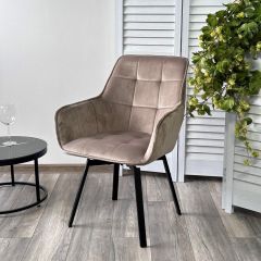 Стул MAVERICK 360 град. поворот. BLUVEL-40 BEIGE/ черный каркас, М-City в Заречном - zarechnyy.mebel24.online | фото 5
