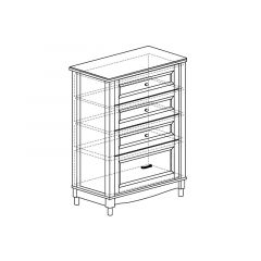 Тумба высокая №409 Прованс в Заречном - zarechnyy.mebel24.online | фото 2