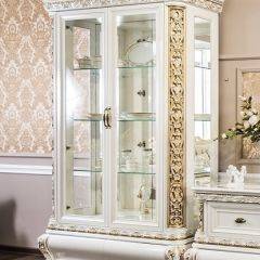 Витрина двухстворчатая Алсу (белый глянец) в Заречном - zarechnyy.mebel24.online | фото 2