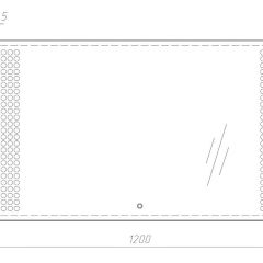 Зеркало Cosmo 120 black с подсветкой Sansa (SC1048Z) в Заречном - zarechnyy.mebel24.online | фото 2