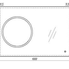 Зеркало Eclipse 100 black с подсветкой Sansa (SE1032Z) в Заречном - zarechnyy.mebel24.online | фото 7