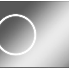 Зеркало Eclipse 100 black с подсветкой Sansa (SE1032Z) в Заречном - zarechnyy.mebel24.online | фото 1