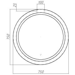 Зеркало Gia 75 white с подсветкой Sansa (SGa1044Z) в Заречном - zarechnyy.mebel24.online | фото 6