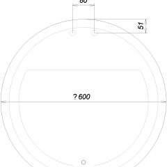 Зеркало Halo 600х600 с тёплой подсветкой Sansa (SH1065Z) в Заречном - zarechnyy.mebel24.online | фото 2