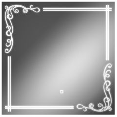 Зеркало Луандра 700х700 с подсветкой Домино (GL7035Z) в Заречном - zarechnyy.mebel24.online | фото