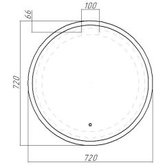 Зеркало Moon 72 white с подсветкой Sansa (SMo1046Z) в Заречном - zarechnyy.mebel24.online | фото 8