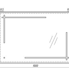 Зеркало Ray 100 black с подсветкой Sansa (SR1035Z) в Заречном - zarechnyy.mebel24.online | фото 6