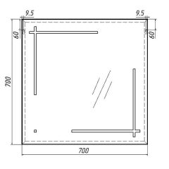 Зеркало Ray 70 black с подсветкой Sansa (SR1038Z) в Заречном - zarechnyy.mebel24.online | фото 6