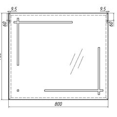 Зеркало Ray 80 black с подсветкой Sansa (SR1037Z) в Заречном - zarechnyy.mebel24.online | фото 7