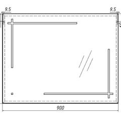 Зеркало Ray 90 black с подсветкой Sansa (SR1036Z) в Заречном - zarechnyy.mebel24.online | фото 6