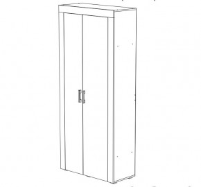 Ангара Шкаф 2-х створчатый (Графит/дуб юкон) в Заречном - zarechnyy.mebel24.online | фото