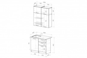 АСАЯ Кухонный гарнитур Мини 1000 мм в Заречном - zarechnyy.mebel24.online | фото 2