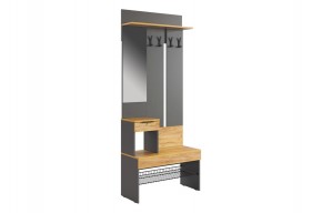 БАСКО Прихожая К10 (графит) в Заречном - zarechnyy.mebel24.online | фото 2