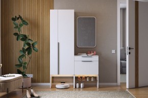 БАСКО Прихожая К8 (белое дерево) в Заречном - zarechnyy.mebel24.online | фото