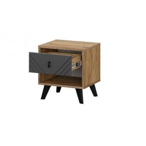 БАЙКАЛ Тумба прикроватная (Графит/Дуб золотой) в Заречном - zarechnyy.mebel24.online | фото 2