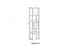 БЕРГЕН 3 Стеллаж в Заречном - zarechnyy.mebel24.online | фото 3