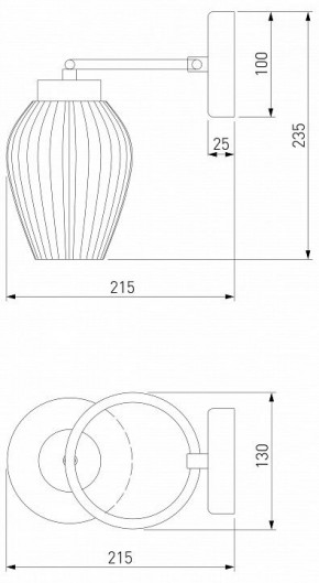Бра Eurosvet Alva 30184/1 латунь в Заречном - zarechnyy.mebel24.online | фото 3