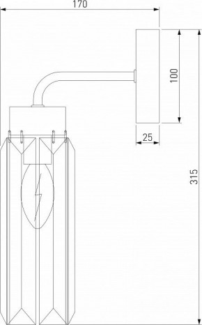 Бра Eurosvet Gilian 60163/1 никель в Заречном - zarechnyy.mebel24.online | фото 3