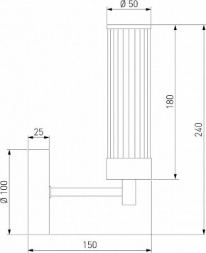 Бра Eurosvet Oriens 60166/1 латунь в Заречном - zarechnyy.mebel24.online | фото 2