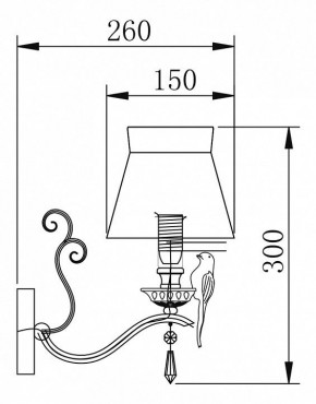 Бра Maytoni Bird ARM013-01-W в Заречном - zarechnyy.mebel24.online | фото 2