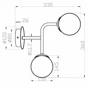 Бра Maytoni Erich MOD221-WL-02-G в Заречном - zarechnyy.mebel24.online | фото 3