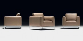 CAPRERA Armchair (P279.010.L30) КРЕСЛО, кожа 3094 сер.беж. цв. в Заречном - zarechnyy.mebel24.online | фото