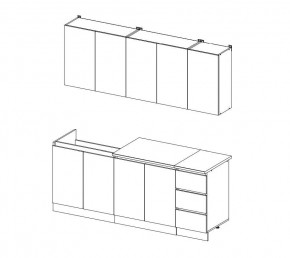 ЧЕЛСИ Кухонный гарнитур 2,0 м (Графит) в Заречном - zarechnyy.mebel24.online | фото 4