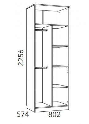 Детская Фанк Шкаф для одежды НМ 014.07 М в Заречном - zarechnyy.mebel24.online | фото 3