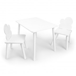 Детский комплект стол и два стула «Облачко» Rolti Baby (белый/белый, массив березы/мдф) в Заречном - zarechnyy.mebel24.online | фото