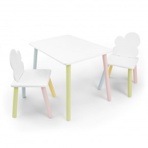 Детский комплект стол и два стула «Облачко» Rolti Baby (белый/цветной, массив березы/мдф) в Заречном - zarechnyy.mebel24.online | фото 1