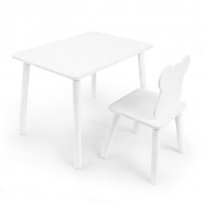 Детский комплект стол и стул «Мишка» Rolti Baby (белый/белый, массив березы/мдф) в Заречном - zarechnyy.mebel24.online | фото 1