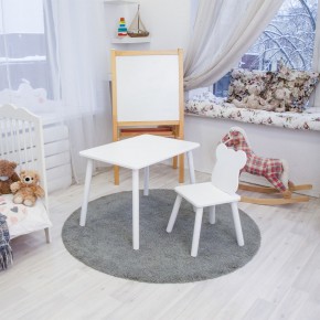 Детский комплект стол и стул «Мишка» Rolti Baby (белый/белый, массив березы/мдф) в Заречном - zarechnyy.mebel24.online | фото 2