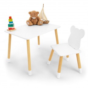 Детский комплект стол и стул «Мишка» Rolti Baby (белый/береза, массив березы/мдф) в Заречном - zarechnyy.mebel24.online | фото 2