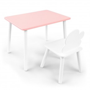 Детский комплект стол и стул «Облачко» Rolti Baby (розовый/белый, массив березы/мдф) в Заречном - zarechnyy.mebel24.online | фото