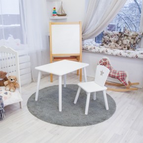 Детский комплект стол и стул «Звезда» Rolti Baby (белый/белый, массив березы/мдф) в Заречном - zarechnyy.mebel24.online | фото 2