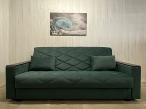 Диван Престиж-15 (НПБ+МДФ) велюр Sensey bottle green в Заречном - zarechnyy.mebel24.online | фото 2
