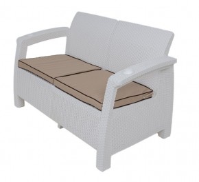 Диван Yalta Premium Sofa 2 Set (Ялта) белый (+подушки под спину) в Заречном - zarechnyy.mebel24.online | фото