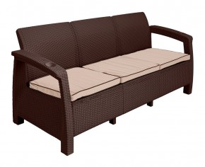 Диван Yalta Premium Sofa 3 Set (Ялта) шоколадный (+подушки под спину) в Заречном - zarechnyy.mebel24.online | фото 2