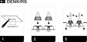 DK3022-BK Встраиваемый светильник, IP 20, 10 Вт, GU5.3, LED, черный, пластик в Заречном - zarechnyy.mebel24.online | фото 5