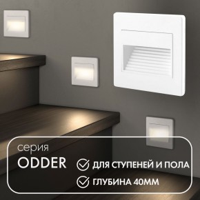 DK3050-WH Светильник встраиваемый в стену, IP 20, LED 3000, 1 Вт, белый, пластик в Заречном - zarechnyy.mebel24.online | фото 5