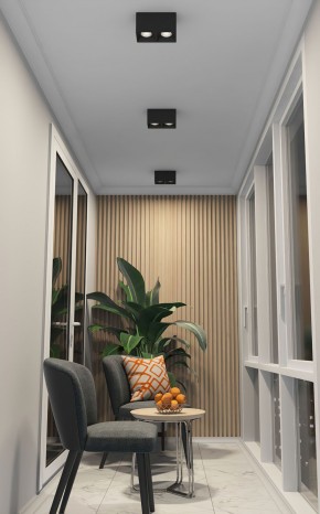 DK3085-BK+CH Светильник накладной IP 20, 10 Вт, GU5.3, LED, черный/хром, пластик в Заречном - zarechnyy.mebel24.online | фото 2