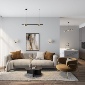 DK5060-BK+SG Бра ORBIT, IP20, 3000К, LED, 10 Вт, черный + сатинированное золото, алюминий в Заречном - zarechnyy.mebel24.online | фото 5