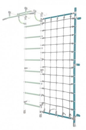 Дополнительная стойка к пристенному ДСК Pastel с сеткой для лазания, цв. бирюзовый в Заречном - zarechnyy.mebel24.online | фото