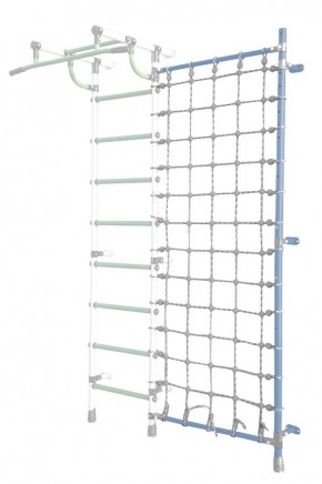 Дополнительная стойка к пристенному ДСК Pastel с сеткой для лазания, цв. голубой в Заречном - zarechnyy.mebel24.online | фото