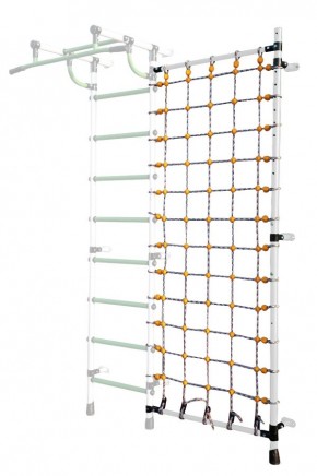 Дополнительная стойка к пристенному ДСК с сеткой для лазания, цв. белый в Заречном - zarechnyy.mebel24.online | фото